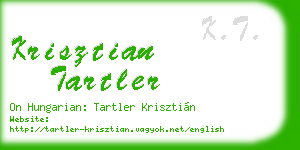krisztian tartler business card
