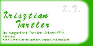 krisztian tartler business card